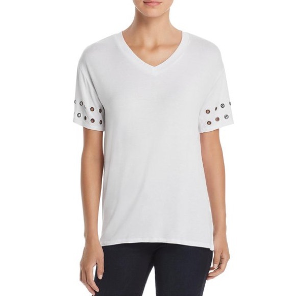 a+a collection Tops - A+A Collection V neck Grommet Sleeve T-shirt